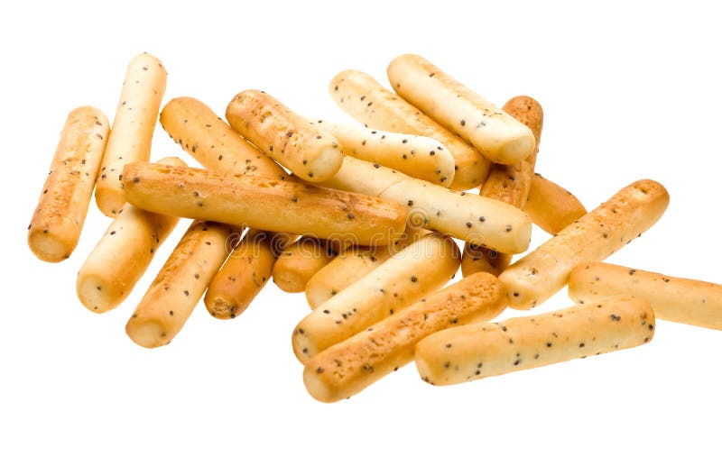 Close-up group of biscuit isolated on white