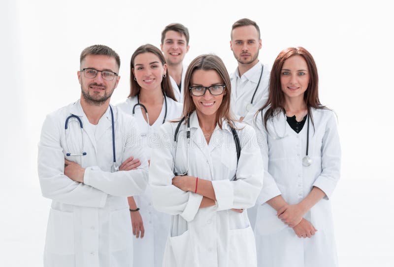 Close Up. Group of General Practitioners Standing Together Stock Photo -  Image of doctors, looking: 178313034