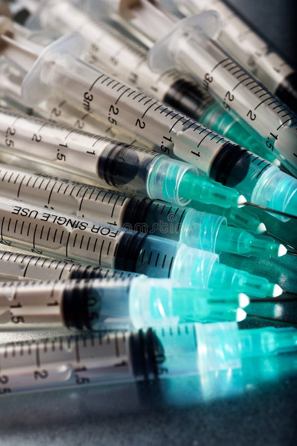 Syringes close up stock photo. Image of needles, healthy 164879664