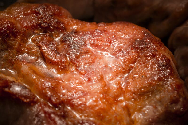 Half cooked meat grilled stock photo. Image of plate 129983512