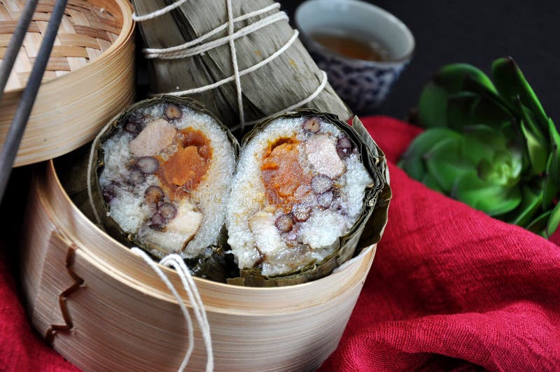 Close up Half Cut of Zongzi