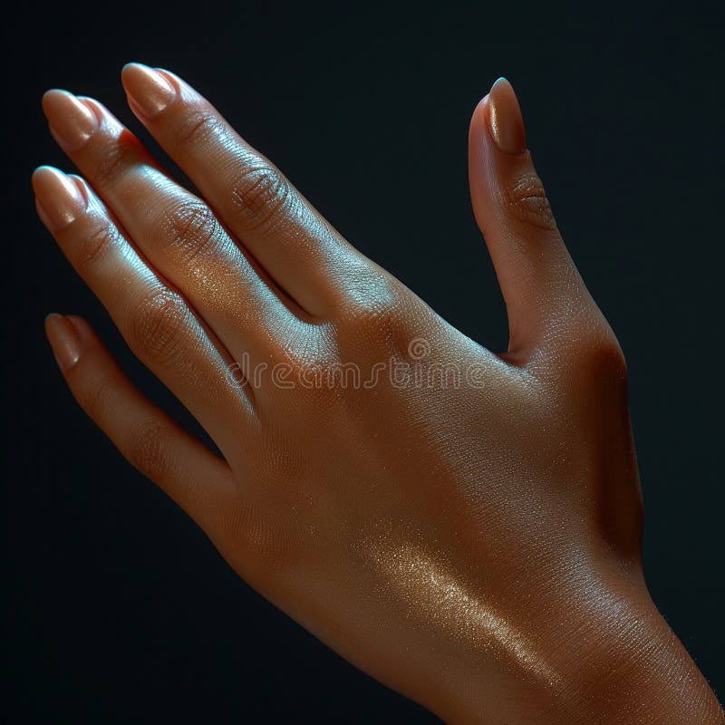 Close-up of a hand with beauty concepts royalty free stock photo
