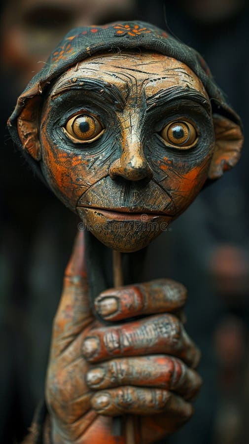 Close-up of a hand operating a puppet royalty free stock photos