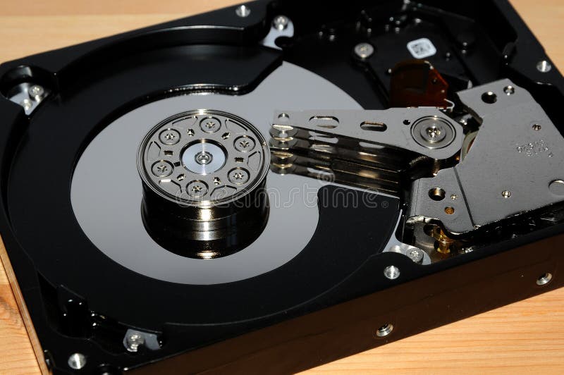 Close up of hard disk stock images