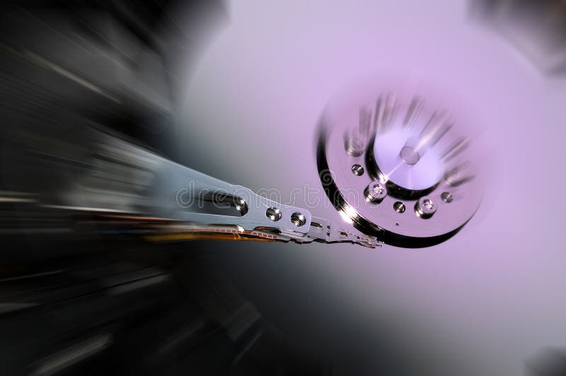 Close Up of Hard Disk with Effects royalty free stock image