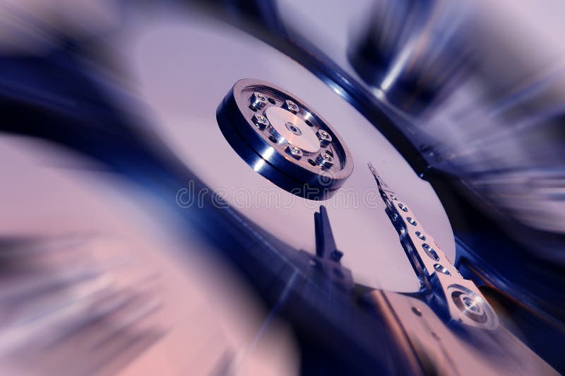Close Up of Hard Disk with Effects royalty free stock image