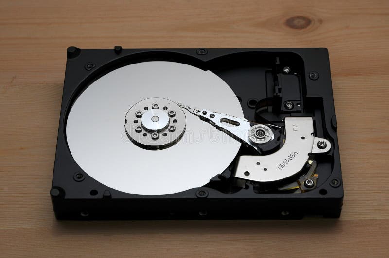 Close up of hard disk stock photography