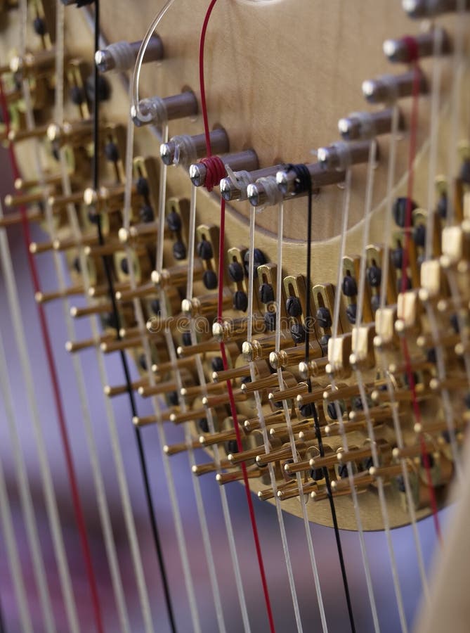 Close up of harp stock photo. Image of music, instrument 93417876