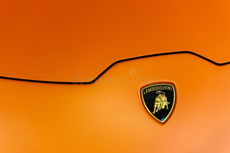 Close Up of an Hood and Logo of a Lamborghini Huracan Editorial Stock Image  - Image of brand, motor: 97039319