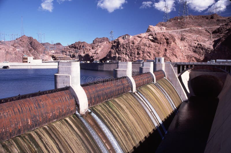 Close Up of Hoover Dam Spillway Stock Photo Image of historic, nevada
