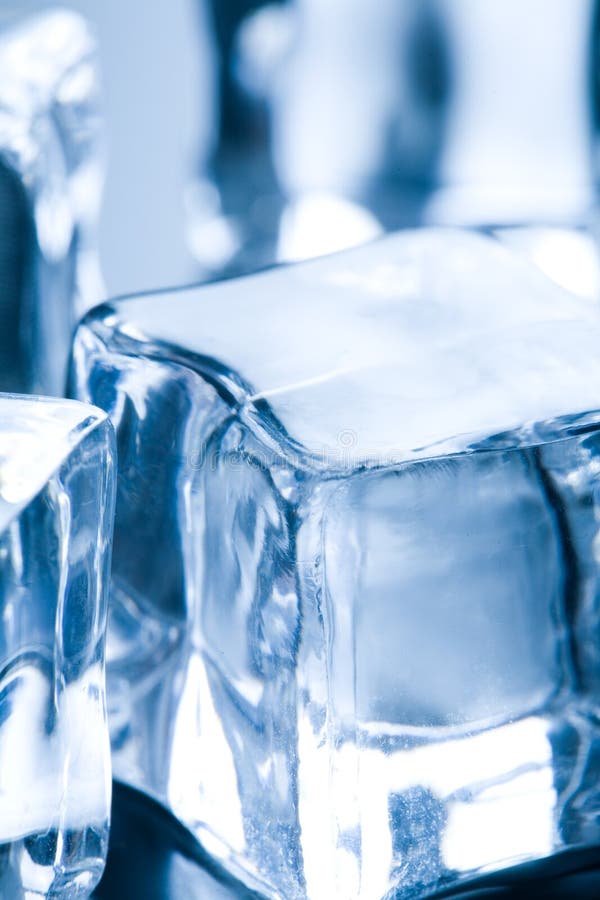 Close up on ice cube