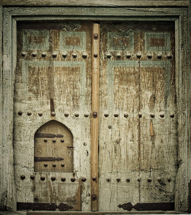 Closeup Image of Ancient Doors Stock Image Image of keyhole, carving