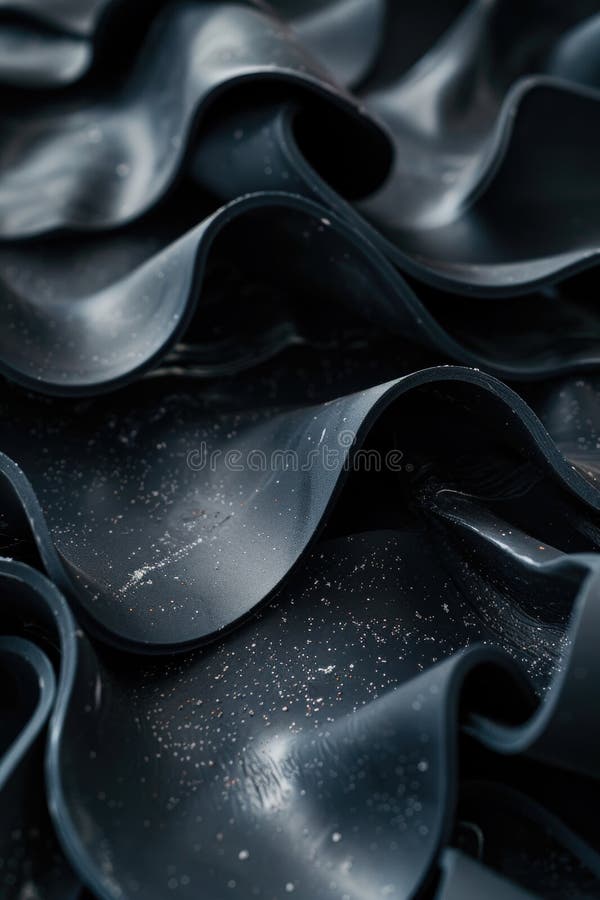 A close up image of a bunch of black plastic spoons. Ideal for food and kitchen related projects royalty free stock photos