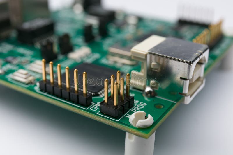 Jumpers on circuit board stock image. Image of electronic 11791879
