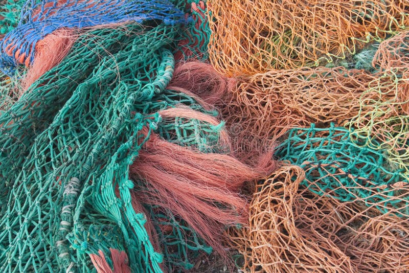 Fishing nets on trawler stock photo. Image of colour, color 5119292