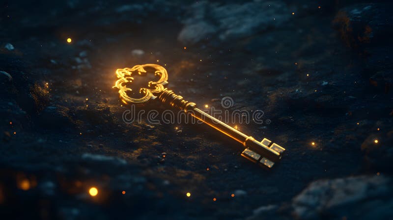 Glowing 3D Unlock Key