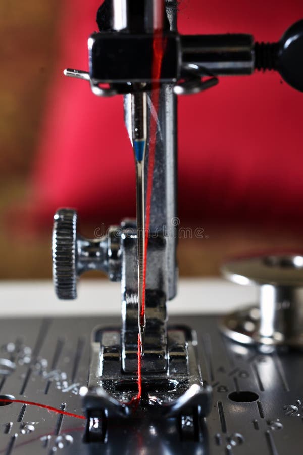 Sewing Machine Needle and Thread Stock Image Image of machine