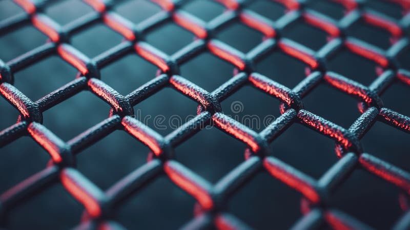 A close-up image of a textured metal mesh vector illustration