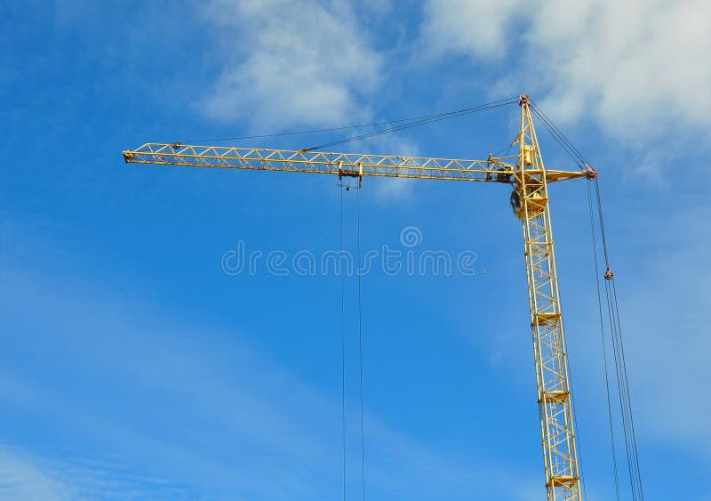 Industrial Crane. Industrial Construction Crane with Copy Space Stock ...
