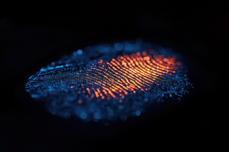 Close-Up of Intricate Human Fingerprint with Unique Ridges and Whorl Patterns vector illustration