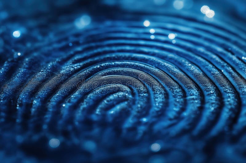 Close-Up of Intricate Human Fingerprint with Unique Ridges and Whorl Patterns royalty free illustration