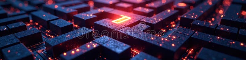 Close up intricate maze, highlighting complexity, guidance, business vector illustration