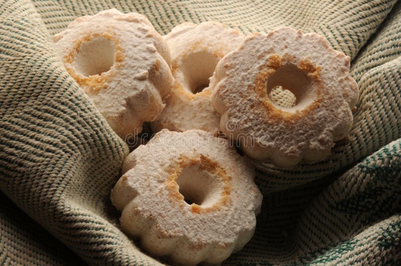 Closeup on the Italian Canestrelli biscuits royalty free stock image
