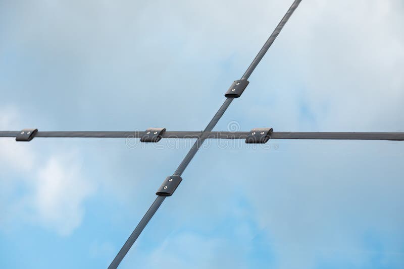 Joint of Glass Panels of Building Wall Stock Image Image of geometric