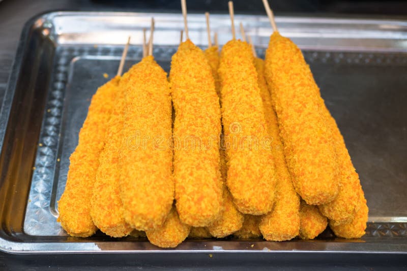 Korean Mozzarella Cheese Hotdogs Stock Image Image of market, sausage