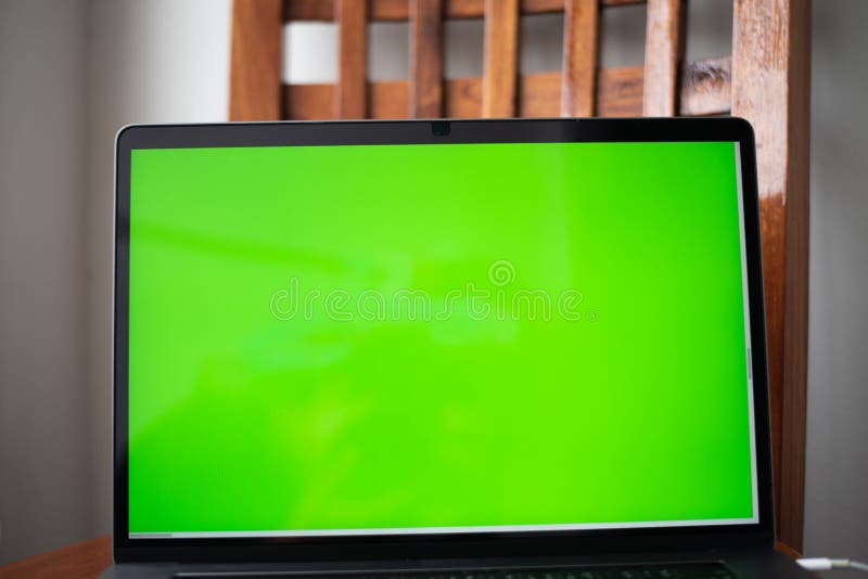155 Green Screen Laptop Display Lamp Wall Background Stock Photos