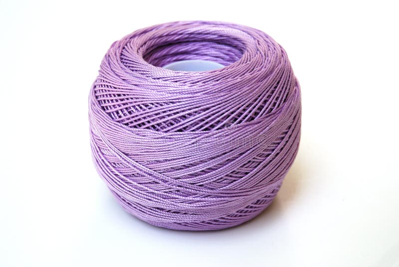 Close up lilac thread ball