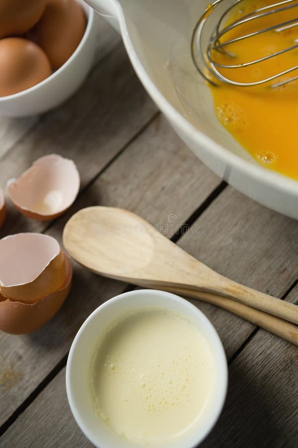 Close Up of Liquid and Egg Yolk in Bowl Stock Image Image of baking