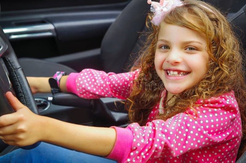 Little Girl Pretending To Drive Car Stock Photos - Free & Royalty-Free ...