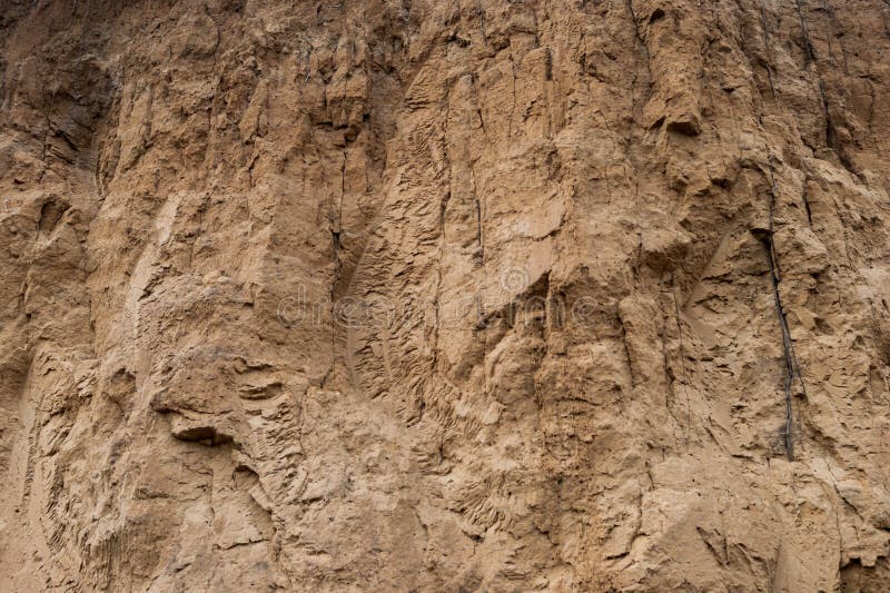 Close-up of a Loamy Ravine Wall As an Environmental Texture Background ...