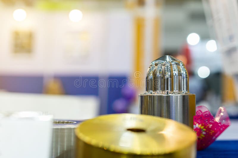 Close up machining part of mold or die metal or steel make by automatic high technology accuracy and precision Computer stock photo Close up machining part of mold or die metal or steel make by automatic high technology accuracy and precision Computer stock photo