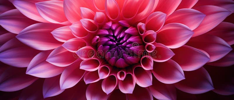 Close-up macro capture of a dahlia flower. AI Generative royalty free illustration