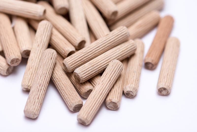 Close Up Macro Image Wooden Dowels Stock Image Image of white, wood