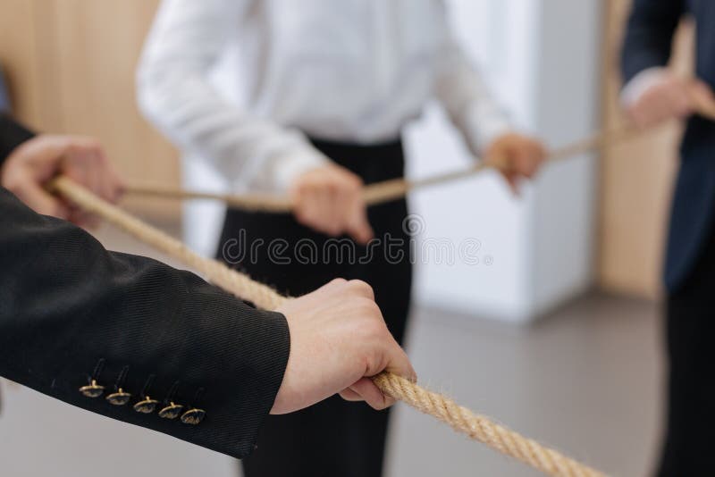Close up of male hand holding the rope