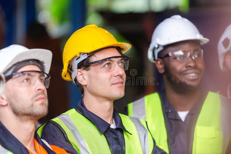 Close Up Man Engineer, Team Engineering Worker Technician,