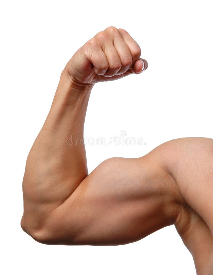 Zblízka z mans rameno ukazuje biceps.