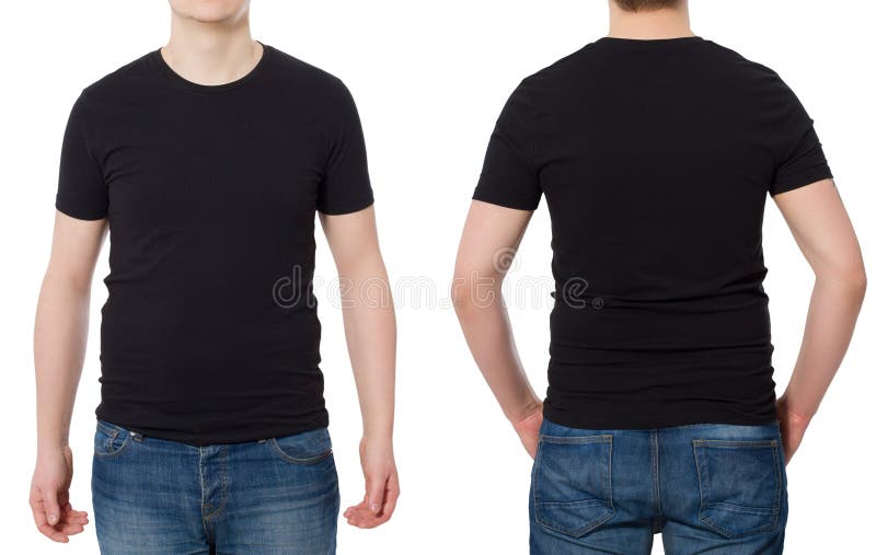 back of plain black shirt