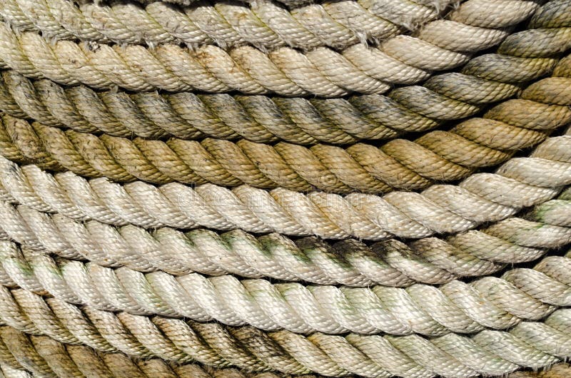Close up Marine Rope Coil. stock photo. Image of metal 103531890