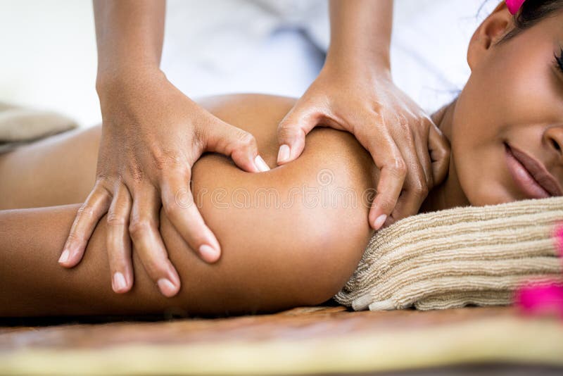 Close up of massage shoulder stock images Close up of massage shoulder stock images