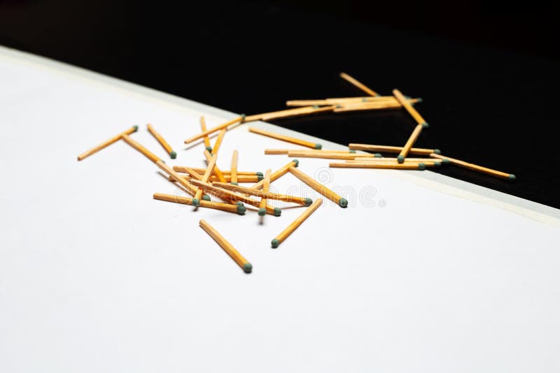 Closeup of Matches for Fire. Stock Image Image of background