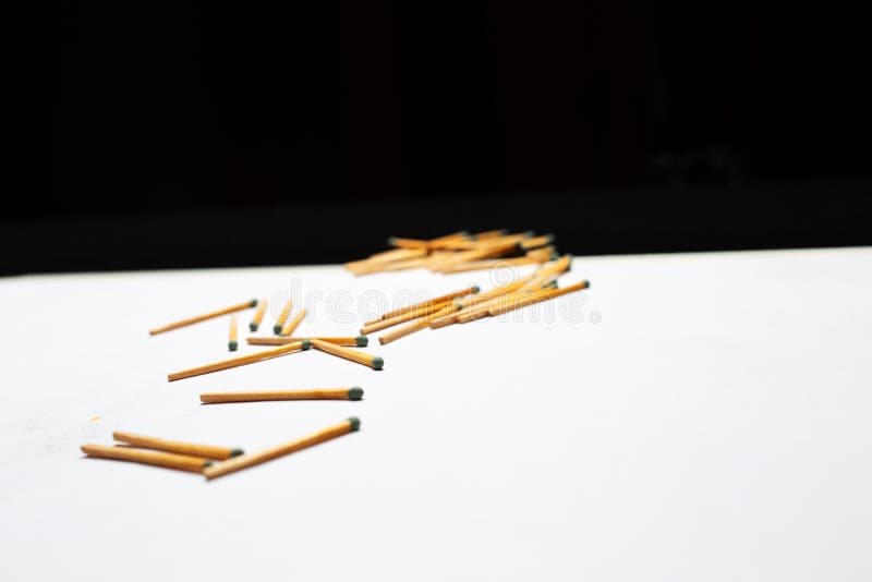 Closeup of Matches for Fire. Stock Photo Image of full, household