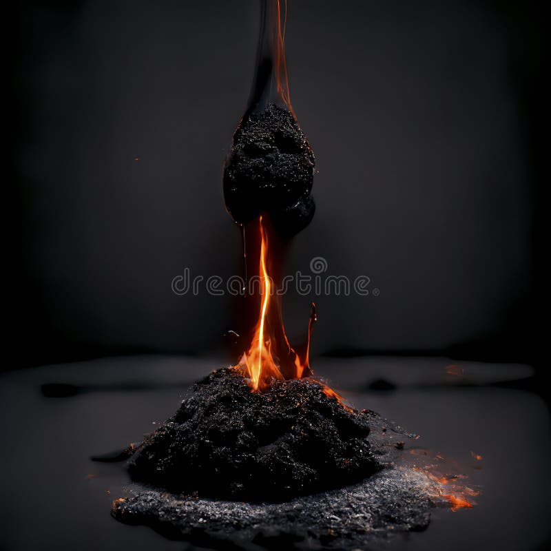 Close Up of Melting Lava in Flames Stock Image Image of danger