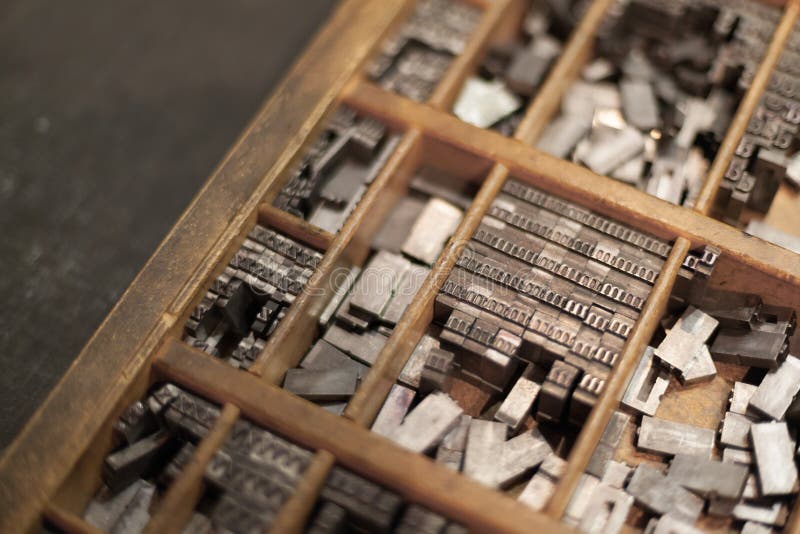 Close-up Of Antique Letterpress Printing Machine Stock Image - Image of ...