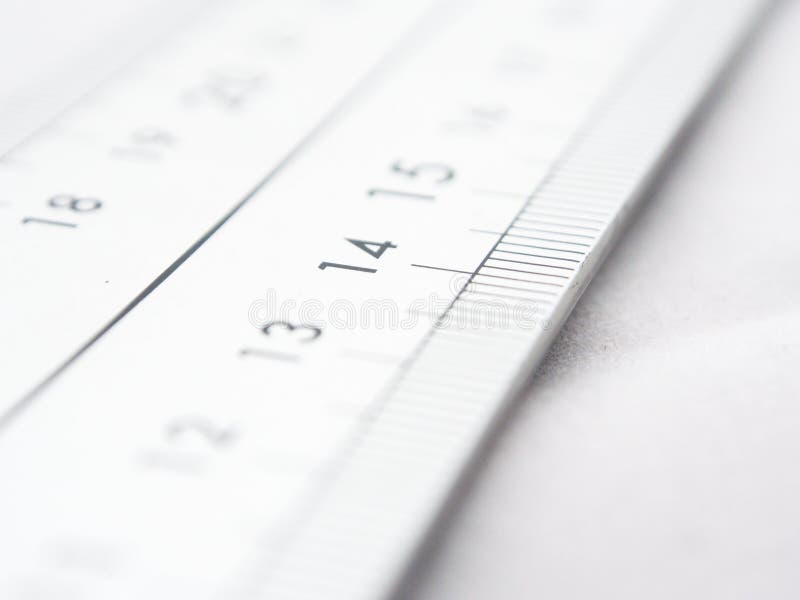 Metric Scale. Yardstick. Close-up. Steel Ruler Millimeter Markings