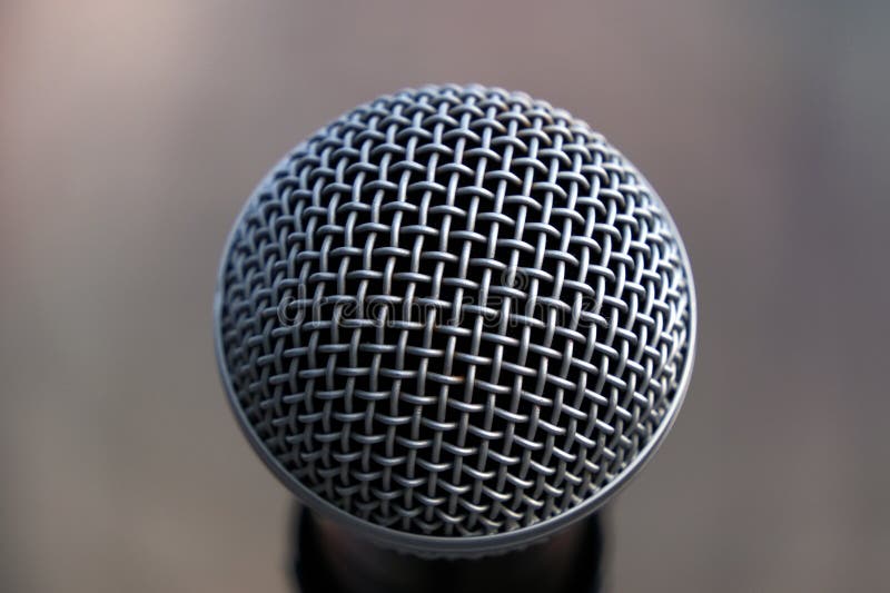 Close up of a microphone stock photography