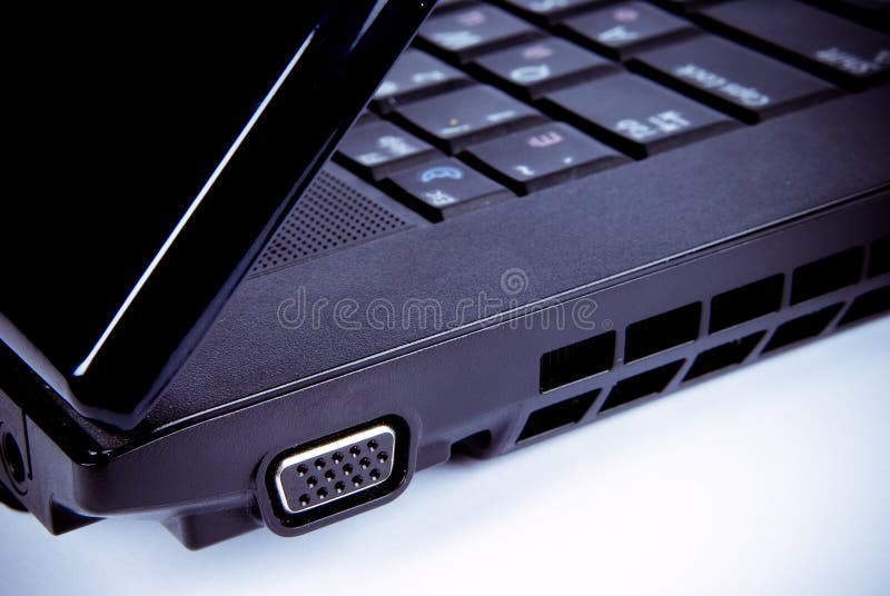 Close-up of modern laptop